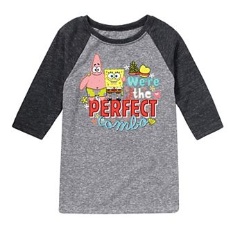 Boys 8-20 SpongeBob Perfect Couple Raglan Tee