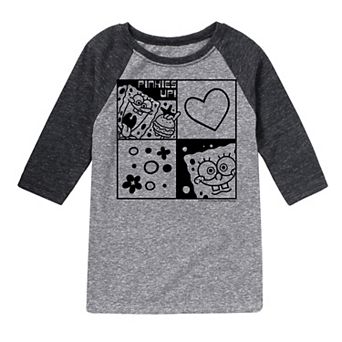Boys 8-20 SpongeBob Grid Raglan Tee