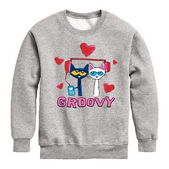 Boys 8-20 Pete The Cat Groovy Love Fleece Sweatshirt