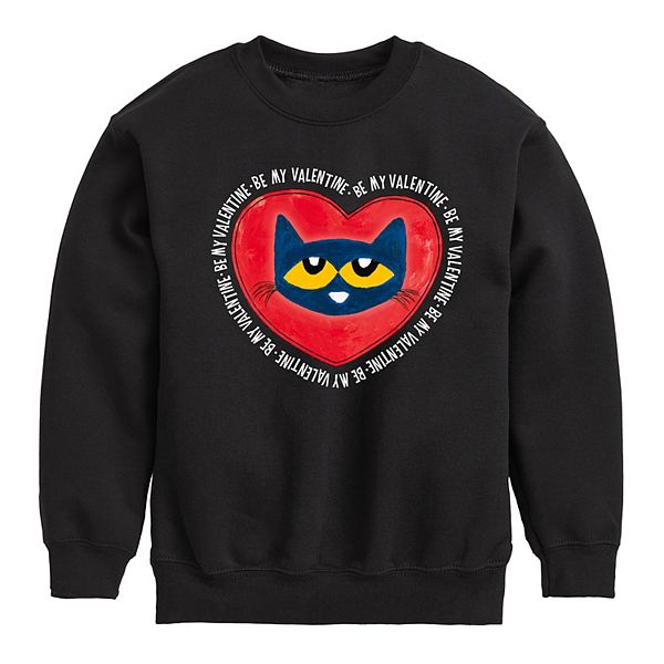 Boys 820 Pete The Cat Valentine Fleece Sweatshirt
