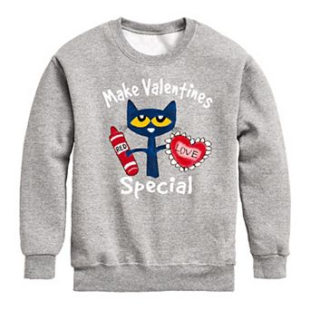 Boys 8-20 Pete The Cat Valentines Fleece Sweatshirt