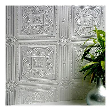 Brewster Home Fashions Turner Faux Tile Wallpaper