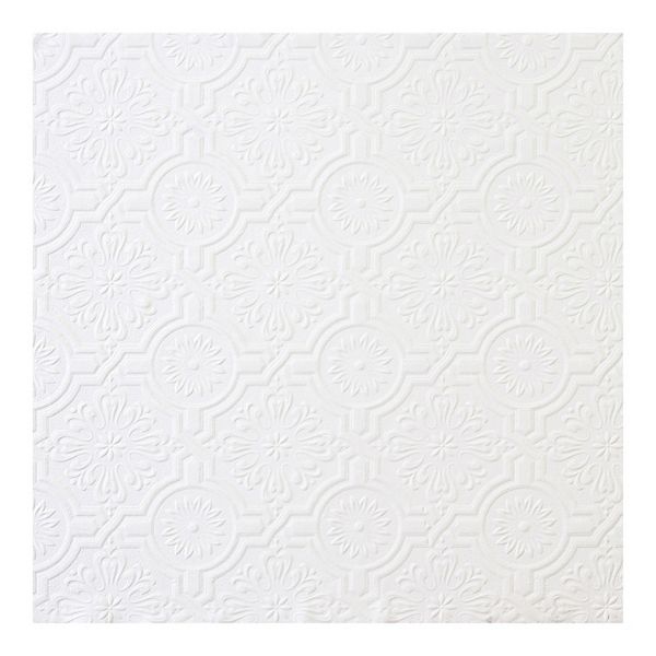 Brewster Home Fashions Victorian Tin Ceiling White Paintable Wallpaper