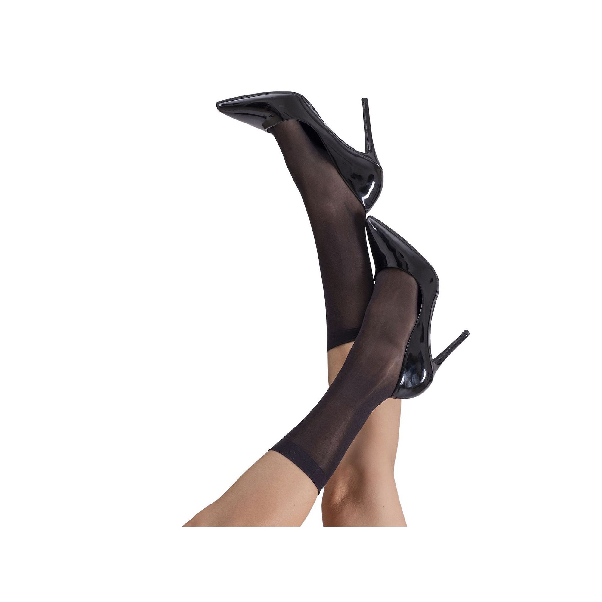 LECHERY® Matte Silky Sheer 15 Denier 1 Pair of Socks, Womens, Black