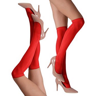 LECHERY® Set of Two Lustrous Silky Shiny Sheer Dress Knee-high Stockings Socks