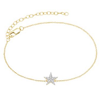 It's Personal 10k Gold Diamond Star Bracelet