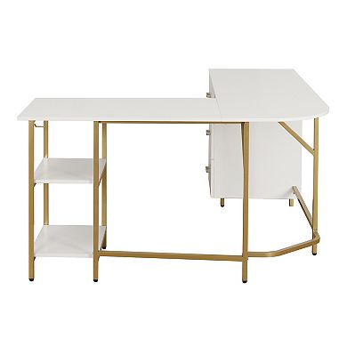 Techni Mobili L-Shape Office Desk & Storage Unit