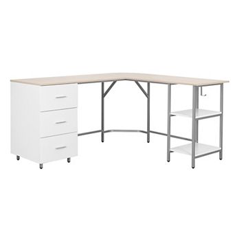 Techni Mobili L-Shape Office Desk & Storage Unit
