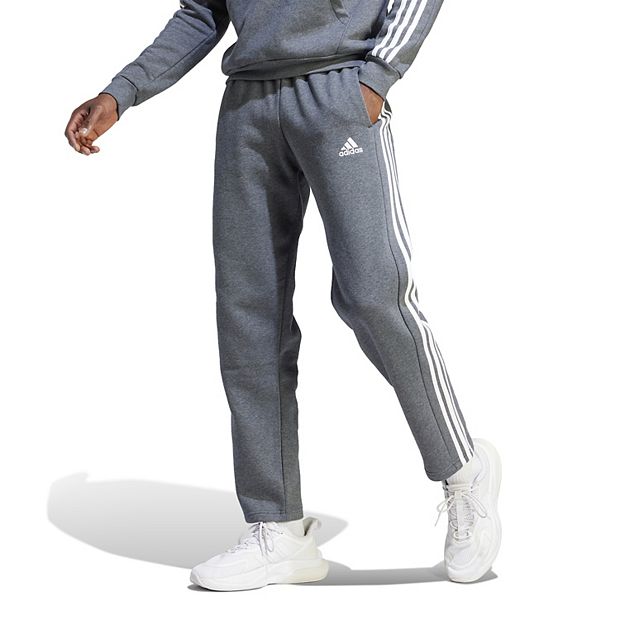 Adidas open hem hot sale tracksuit bottoms