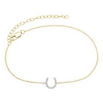 It's Personal 10k Gold Diamond Horseshoe Bracelet