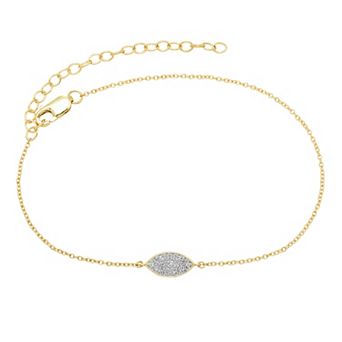 It's Personal 10k Gold Diamond Oval Bracelet
