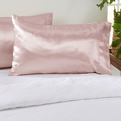 Madelinen 2-Pack Sateen Silk Microfiber Luxurious Pillowcase