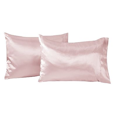 Madelinen 2-Pack Sateen Silk Microfiber Luxurious Pillowcase