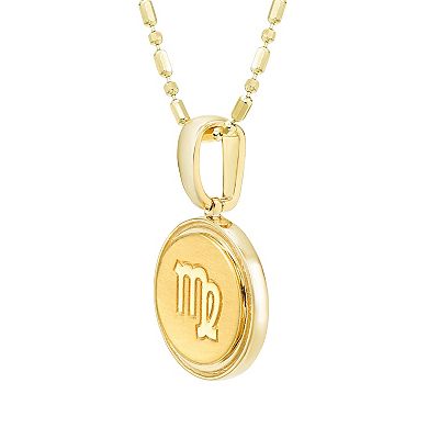 It's Personal 14k Gold Zodiac Virgo Pendant Necklace