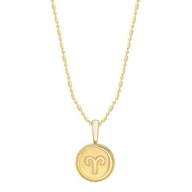 It's Personal 14k Gold Zodiac Aries Pendant Necklace