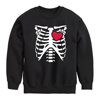 Boys 8-20 Ribcage Heart Valentine Fleece Sweatshirt