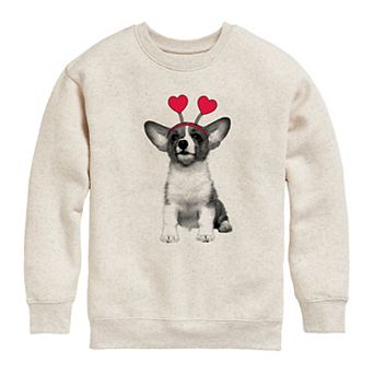 Boys 8-20 Puppy Heart Headband Fleece Sweatshirt