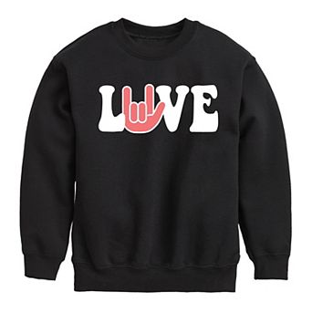 Boys 8-20 Love Sign Language Fleece Sweatshirt