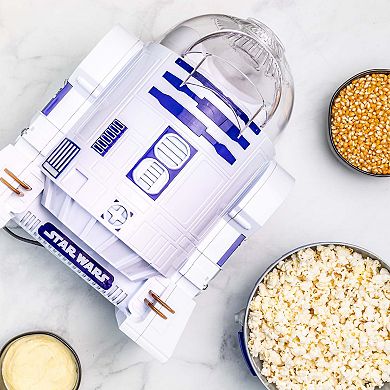 Uncanny Brands Star Wars R2D2 Popcorn Maker- Fully Operational Droid Kitchen Appliance