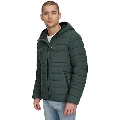 Men's Levi's® Stretch Two Pocket Quilted Hooded Jacket