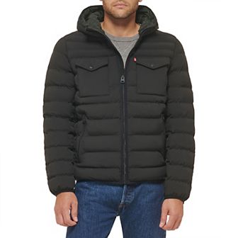 Men's Levi's® Stretch Two Pocket Quilted Hooded Jacket
