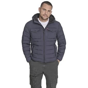 Men's Levi's® Stretch Two Pocket Quilted Hooded Jacket