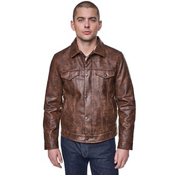 Men's Levi's® Faux Leather Trucker Jacket