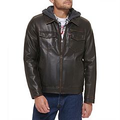 Men's R and O Open-Bottom Leather Bomber Jacket