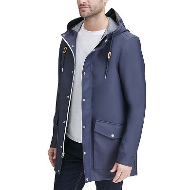 Men's Levi's® Rubberized Faux Leather Hooded Rain Jacket