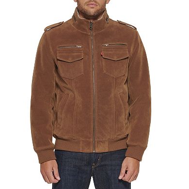 Men's Levi's® Faux Suede Aviator Bomber Jacket with Sherpa