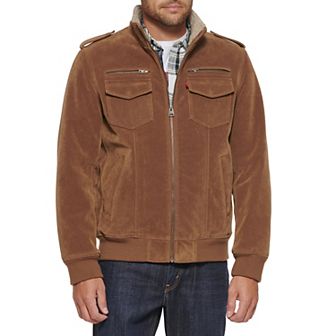 Men's Levi's® Faux Suede Aviator Bomber Jacket with Sherpa