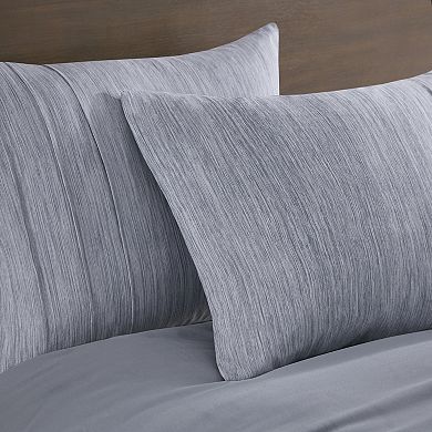 Beautyrest Maddox 3-Piece Striated Cationic Dyed Oversized Down-Alternative Comforter Set with Shams