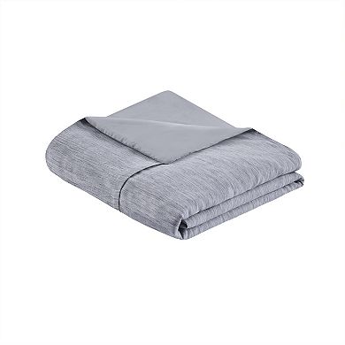 Beautyrest Maddox 3-Piece Striated Cationic Dyed Oversized Duvet Cover Set with Shams