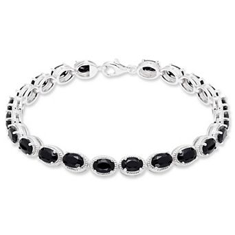 Sterling Silver Gemstone Tennis Bracelet