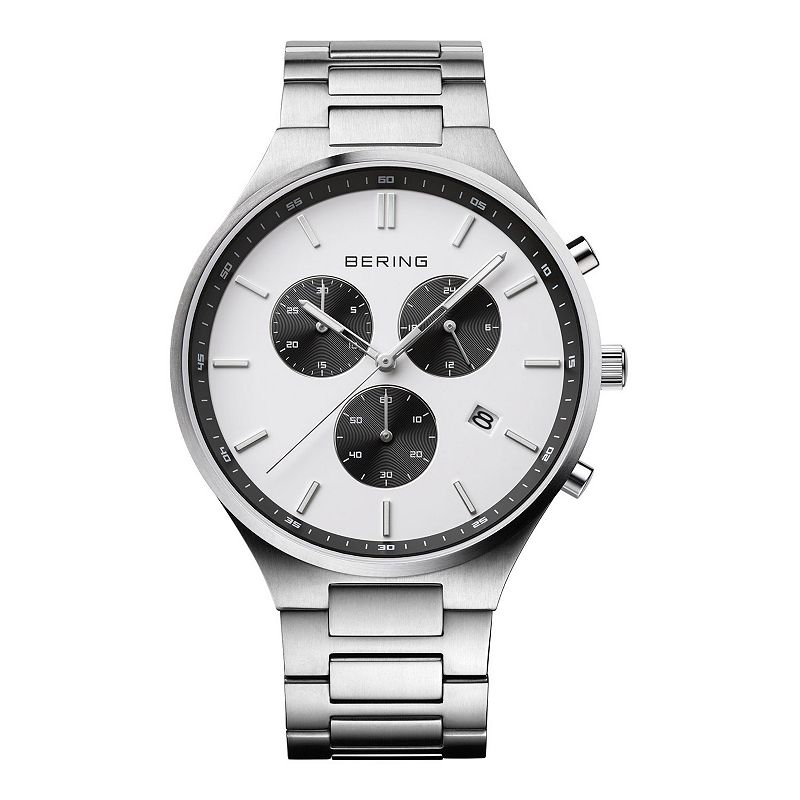 Berring Men's Blue Titanium Case Chronograph Bracelet Watch, Size: Large, White