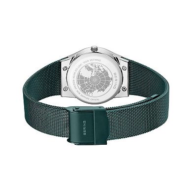 BERING Women's Stainless Steel Green Milanese Strap Watch