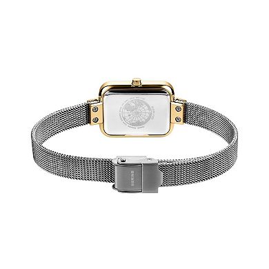 Berring Women's Petite Square Classic Stainless Milanese Strap Watch