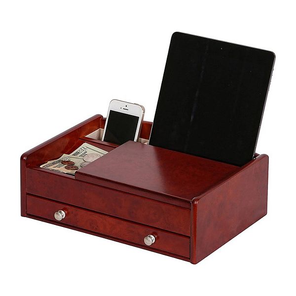 Mele and Co Mele and Co Davin Men's Dresser Valet Organizer Jewelry Box - Brown