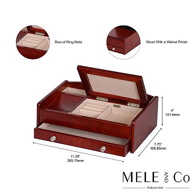 Mele and Co Mele and Co Davin Men's Dresser Valet Organizer Jewelry Box