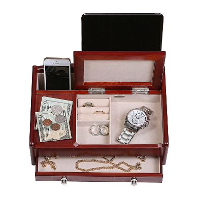 Mele and Co Mele and Co Davin Men's Dresser Valet Organizer Jewelry Box