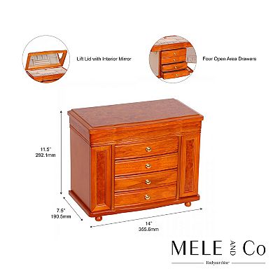 Mele & Co. Mele Designs Mele & Co. Josephine Wooden Jewelry Box
