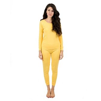 Leveret Womens Two Piece Cotton Pajamas Classic Solid Color