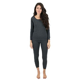 Leveret Womens Two Piece Cotton Pajamas Neutral Solid Color