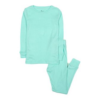 Leveret Kids Two Piece Cotton Pajamas Classic Solid Color