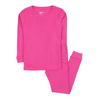 Leveret Kids Two Piece Cotton Pajamas Classic Solid Color