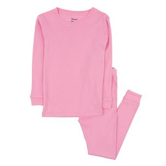 Leveret Kids Two Piece Cotton Pajamas Classic Solid Color