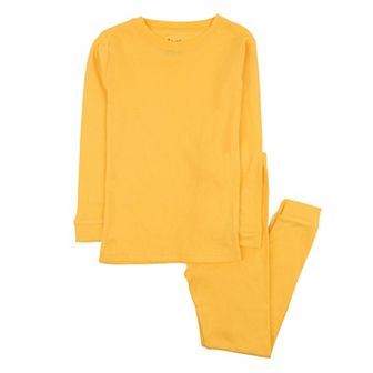 Leveret Kids Two Piece Cotton Pajamas Classic Solid Color
