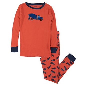 Leveret Kids Two Piece Cotton Pajamas Cement Truck