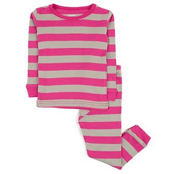 Leveret Kids Two Piece Cotton Pajamas Girls Striped