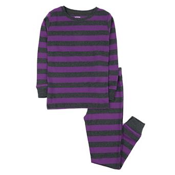 Leveret Kids Two Piece Cotton Pajamas Girls Striped